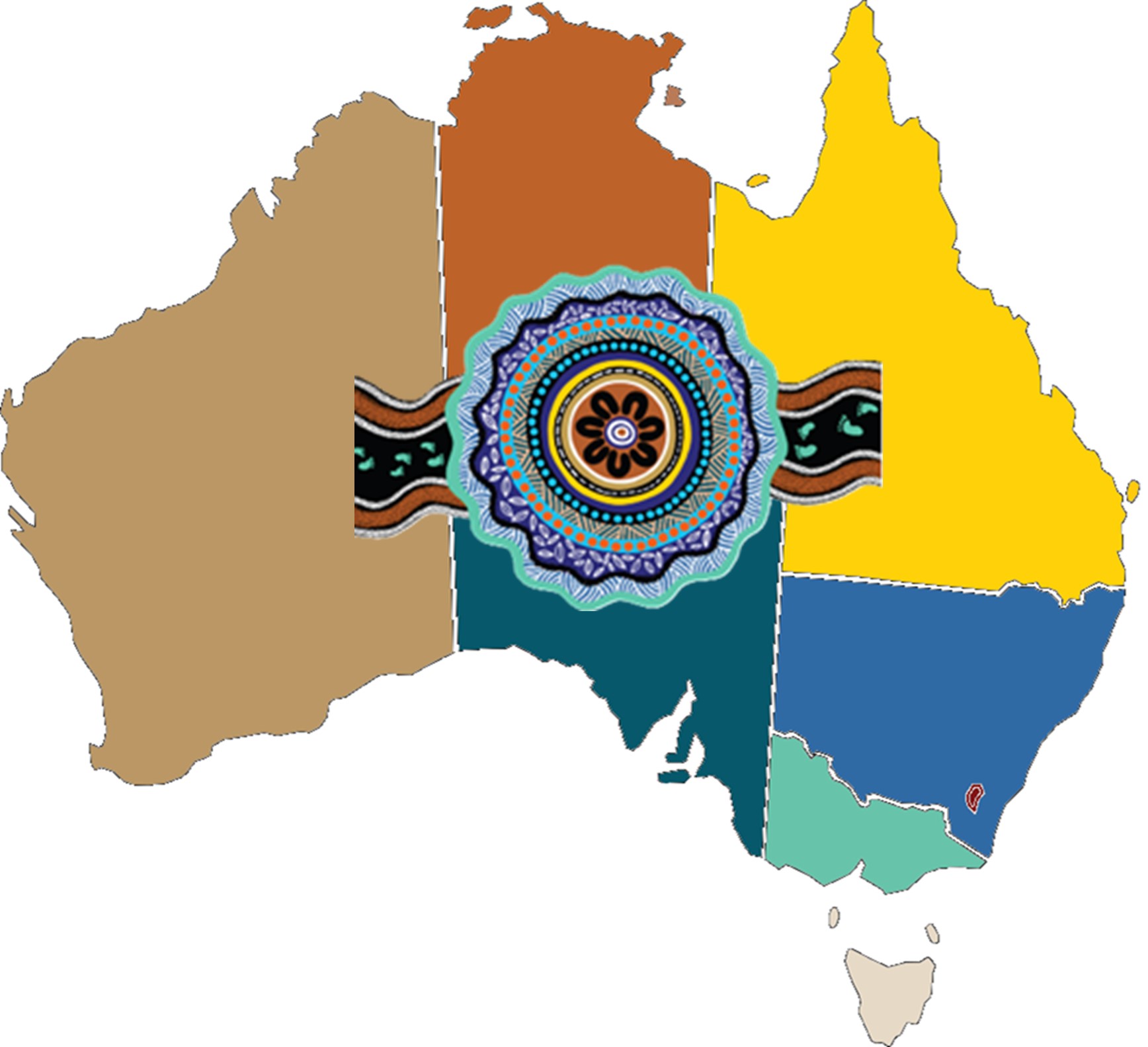 Program colours map with logo